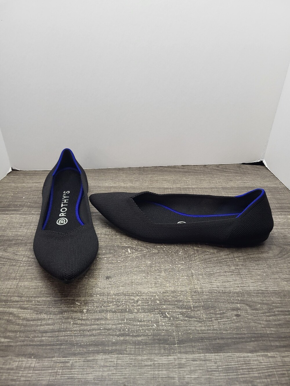 Rothy’s The Point Black Women’s Size 9 Flats Shoes Slip-On